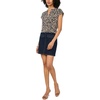 Vince Camuto Women’s V Front Placket Short Sleeve Blouse(Rich Black)