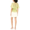 Vince Camuto Women’s V Neck 3/4 Sleeve Button Down Top(Flora Green)