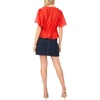 Vince Camuto Women’s V Neck 3/4 Sleeve Button Down Top(Lobster Red)