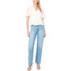Vince Camuto Women’s V Neck 3/4 Sleeve Button Down Top(Ultra White)