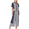 Vince Camuto Women’s Wide Leg Pull on Pant(Classic Navy)
