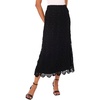 Vince Camuto Women’s Crochet Maxi Skirt(Rich Black)