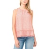 Vince Camuto Women’s Peplum Halter Neck Sleeveless Top(Lobster Red)