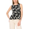 Vince Camuto Women’s Printed Sleeveless Top(Rich Black)