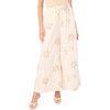 Vince Camuto Women’s Ruffle Embroidery Elastic Waist Wide Leg Pant(New Ivory)