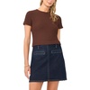 Vince Camuto Women’s Short Sleeve Crew Neck Top(Mocha)