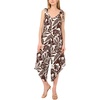 Vince Camuto Women’s Sleeveless Tie Strap Wide Leg Jumpsuit(Mocha)