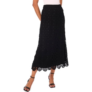 Vince Camuto Women’s Crochet Maxi Skirt(Rich Black)