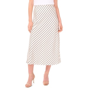 Vince Camuto Women’s Striped Bias Skirt(New Ivory)