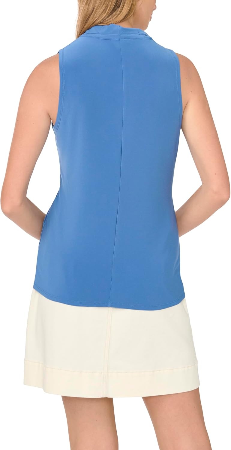 image:imageVince Camuto Womens Sleeveless Front Cross Over Wrap Tank TopDenim Navy