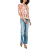 Vince Camuto Women’s Floral Elbow Sleeve Puff Sleeve Collar Buttondown Top(Sand Drift)
