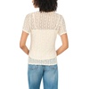 Vince Camuto Women’s Short Sleeve Stretch Lace Top(New Ivory)