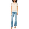 Vince Camuto Women’s Short Sleeve Stretch Lace Top(New Ivory)