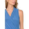 Vince Camuto Women’s Sleeveless Front Cross Over Wrap Tank Top(Denim Navy)