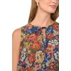 Vince Camuto Women’s Sleeveless Pleated Waist Button Down Tank(Classic Navy)