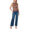 Vince Camuto Women’s Sleeveless Pleated Waist Button Down Tank(Classic Navy)