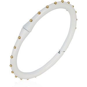 Vince Camuto Gold Studded White Cuff Bracelet for Women