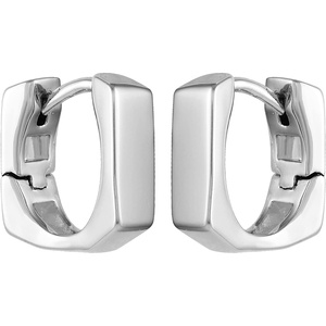 Vince Camuto Silver Tone Square Hinge Huggie Earrings, Small