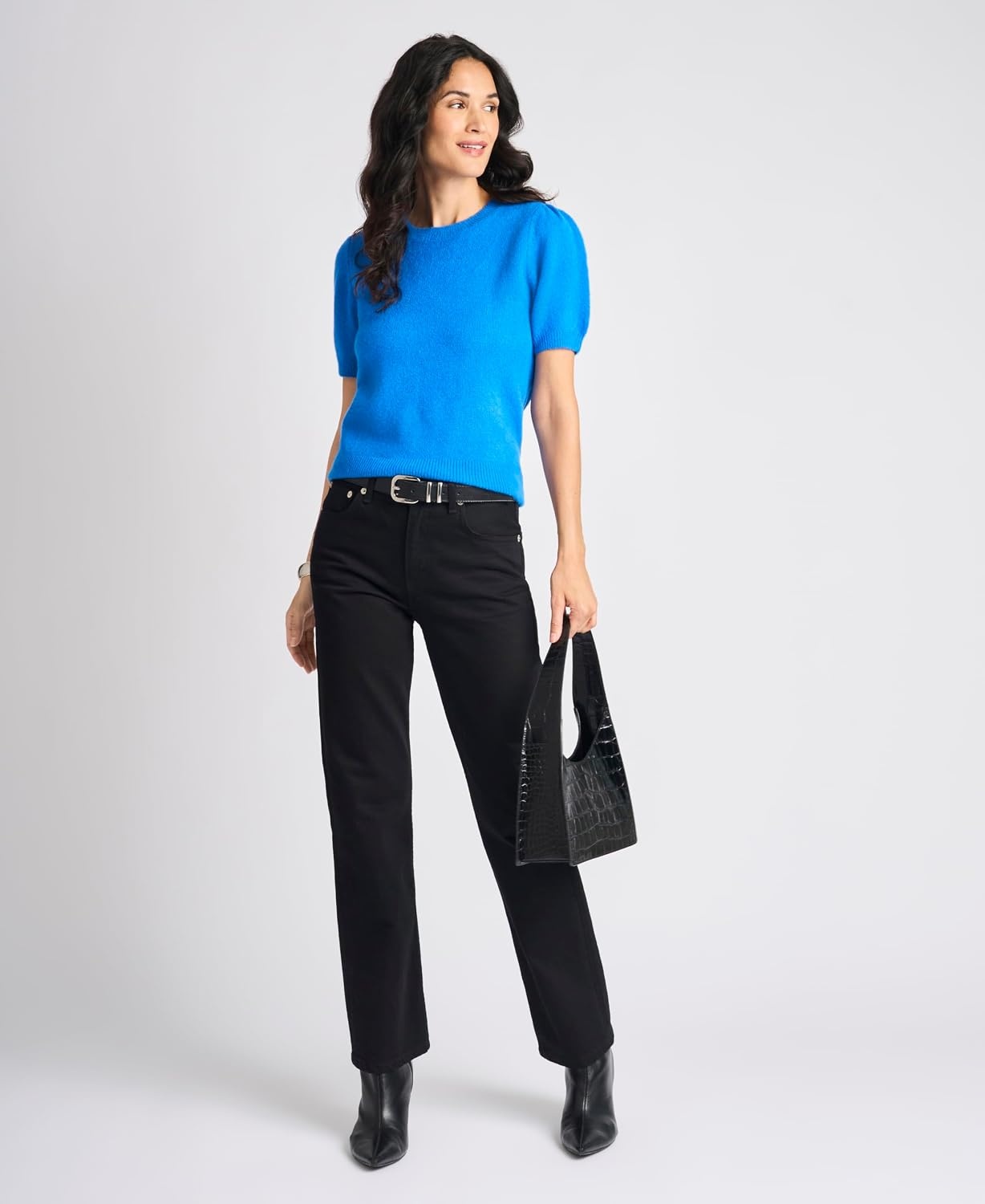 image:imageVince Camuto Womens Cozy Short Sleeve SweaterVictoria Blue