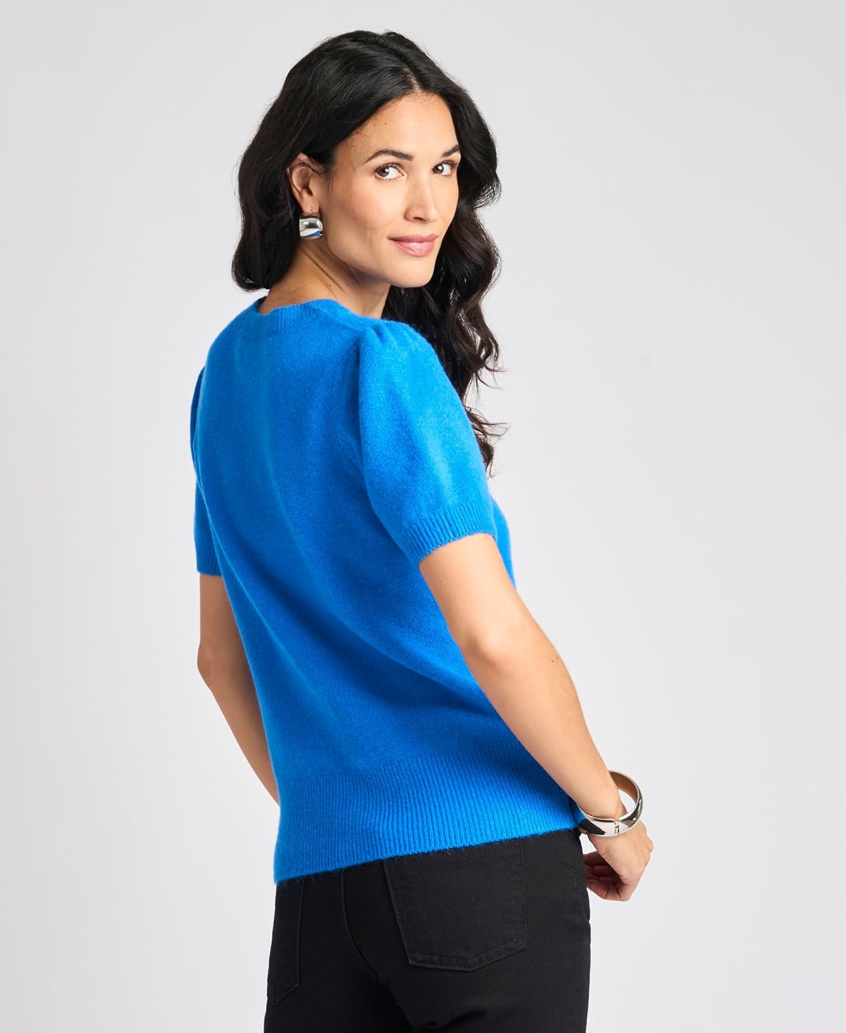 image:imageVince Camuto Womens Cozy Short Sleeve SweaterVictoria Blue