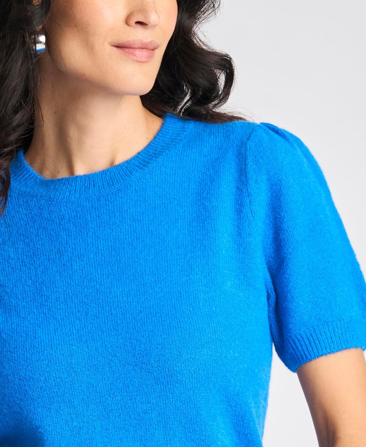 image:imageVince Camuto Womens Cozy Short Sleeve SweaterVictoria Blue