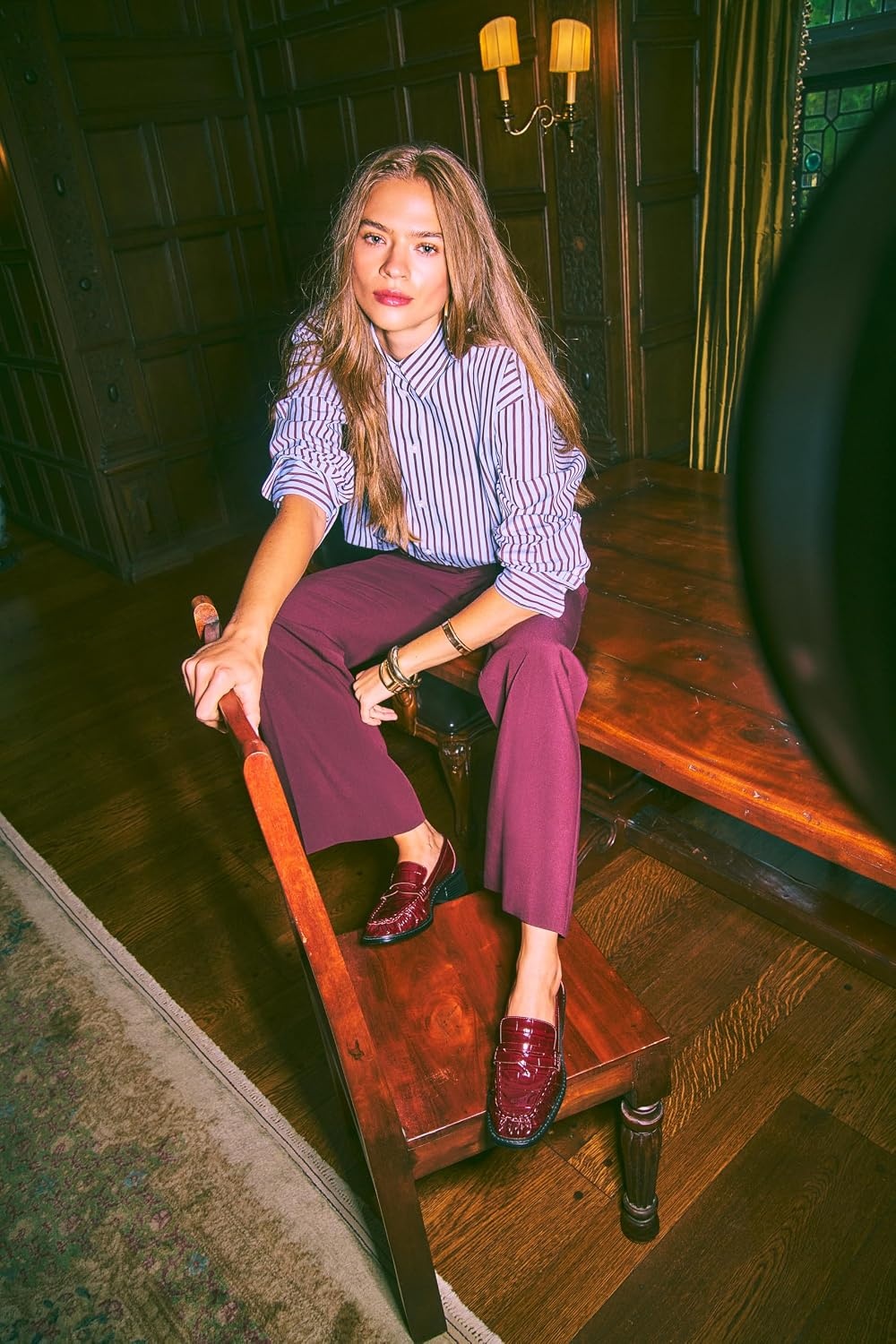 image:imageVince Camuto Womens Pull on Wide Leg Flare PantBurgundy