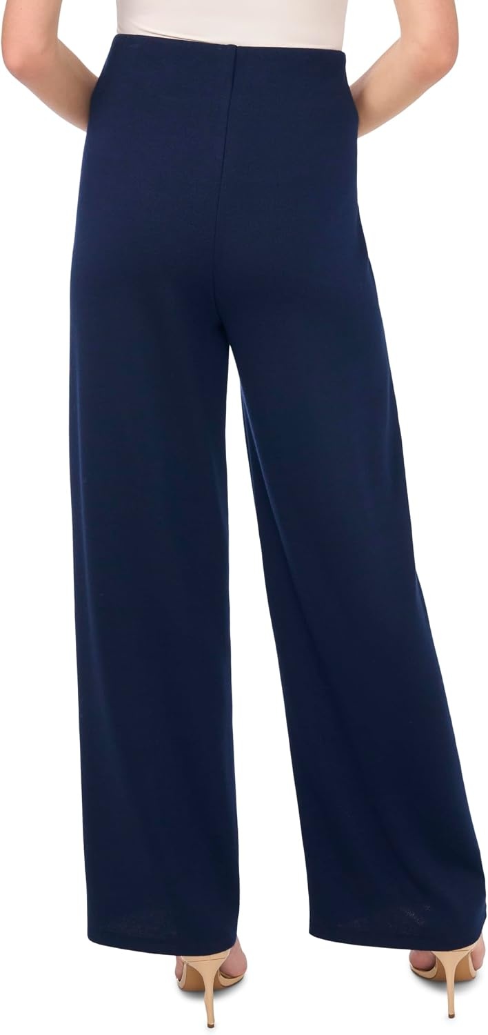 image:imageVince Camuto Womens Relaxed Wide Leg Pull on Trouser PantClassic Navy