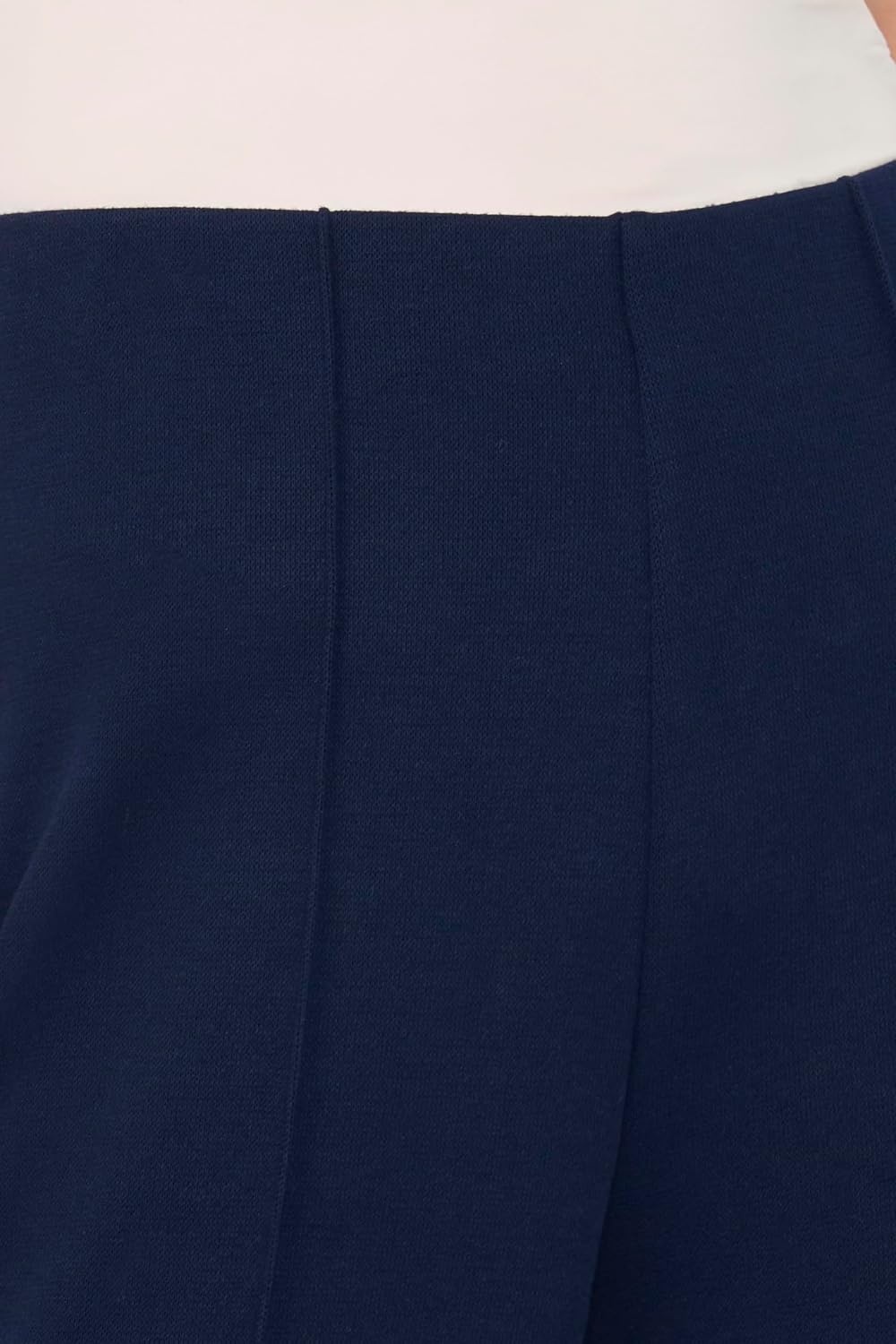 image:imageVince Camuto Womens Relaxed Wide Leg Pull on Trouser PantClassic Navy
