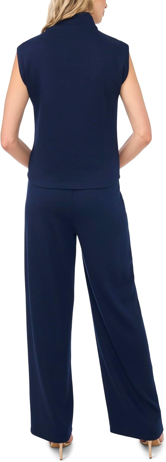 image:imageVince Camuto Womens Short Sleeve Built Up Extended Shoulder TeeClassic Navy