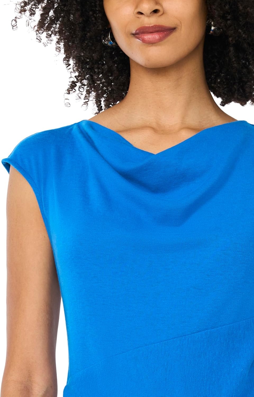 image:imageVince Camuto Womens Short Sleeve Draped Front TopMoroccan Blue