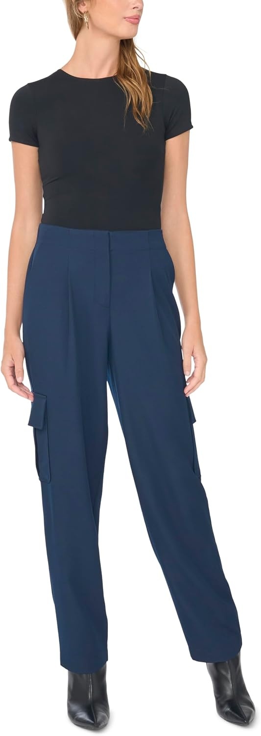 image:imageVince Camuto Womens Straight Leg Cargo PantClassic Navy