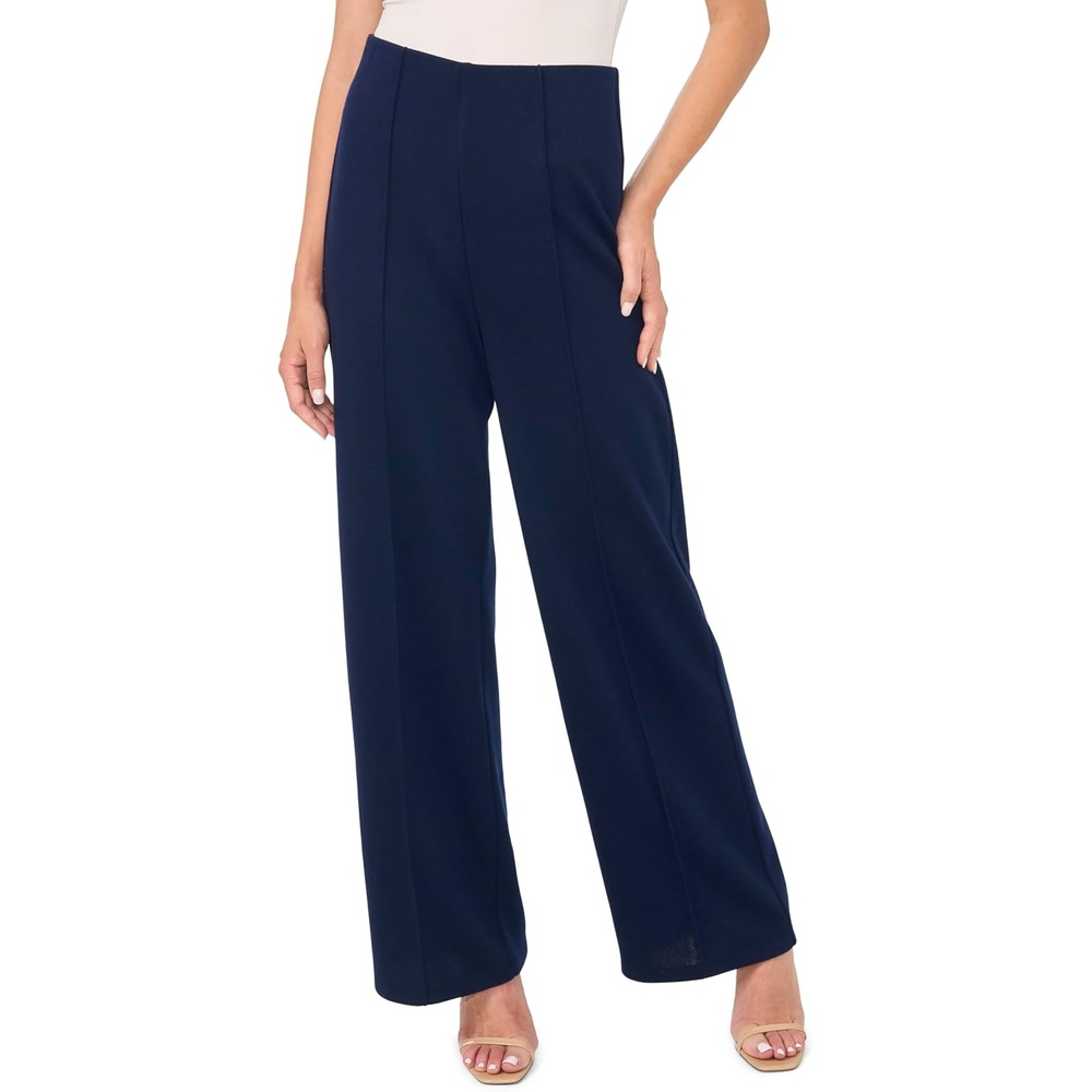 image:imageVince Camuto Womens Relaxed Wide Leg Pull on Trouser PantClassic Navy