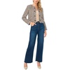 Checkered Long Sleeve Boucle Blazer Multi