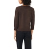 Vince Camuto Women’s 3/4 Sleeve Crew Neck with Lace Hem Sweater(Chocolate)