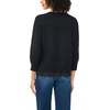 Vince Camuto Women’s 3/4 Sleeve Crew Neck with Lace Hem Sweater(Rich Black)