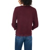 Vince Camuto Women’s 3/4 Sleeve Crew Neck with Lace Hem Sweater(Wine)