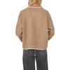 Vince Camuto Women’s Collared Long Sleeve with Tipping Detail Sweater(Taupe)