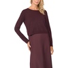 Vince Camuto Women’s Combo Long Sleeve Sweater with Maxi Dress(Winetasting)