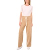Vince Camuto Women’s Contrast Top Stitch Sweatpant with Drawstring(Latte Heather)