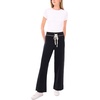 Vince Camuto Women’s Contrast Top Stitch Sweatpant with Drawstring(Rich Black)
