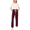 Vince Camuto Women’s Contrast Top Stitch Sweatpant with Drawstring(Wine)