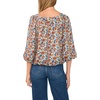 Vince Camuto Women’s Elbow Sleeve Square Neck Bubble Blouse(Denim Navy)