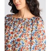 Vince Camuto Women’s Elbow Sleeve Square Neck Bubble Blouse(Denim Navy)