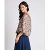 Vince Camuto Women’s Elbow Sleeve Square Neck Bubble Blouse(Denim Navy)