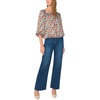 Vince Camuto Women’s Elbow Sleeve Square Neck Bubble Blouse(Denim Navy)
