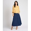 Vince Camuto Women’s Elbow Sleeve Square Neck Bubble Blouse(Golden)