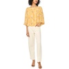 Vince Camuto Women’s Elbow Sleeve Square Neck Bubble Blouse(Golden)