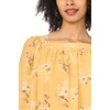 Vince Camuto Women’s Elbow Sleeve Square Neck Bubble Blouse(Golden)