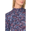 Vince Camuto Women’s Floral Short Sleeve Mock Neck Bodycon Maxi Dress(Classic Navy)