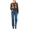 Vince Camuto Women’s Long Sleeve Argyle Cardigan(Chocolate)